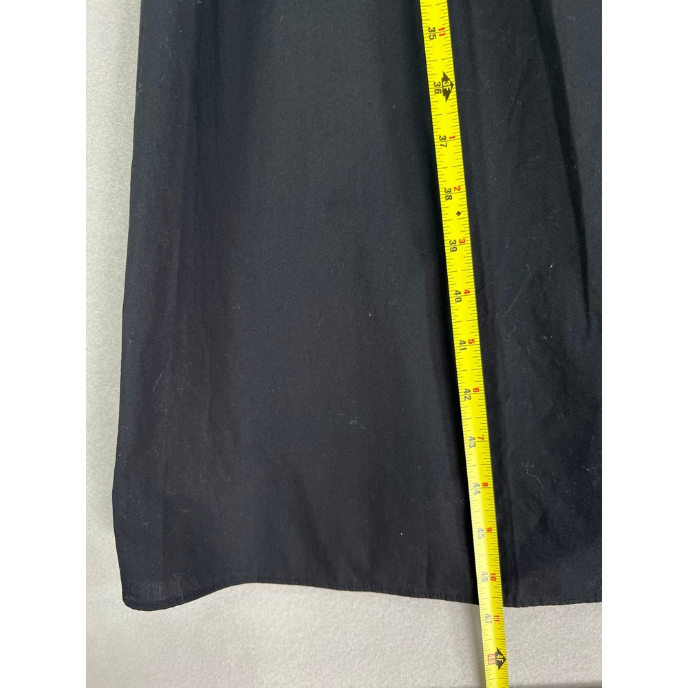 NWT Talbots Poplin Fit & Flare Black 100% Cotton Sleeveless Midi Dress Size 12 - Picture 5 of 8